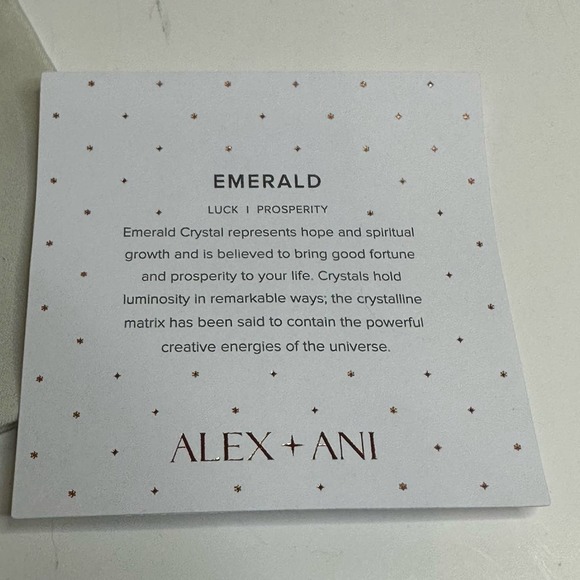 Alex and Ani Emerald Gold Cuff Bracelet - Picture 5 of 6
